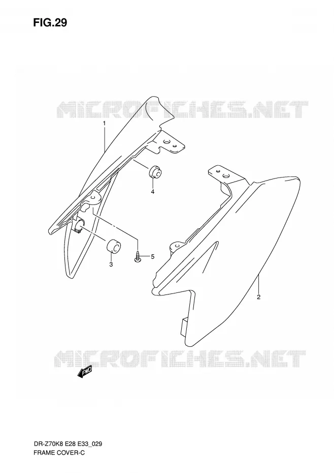 ACHTER KUIP Suzuki MOTO 70 DR-Z 2012  DR-Z70L0(E28/E33)