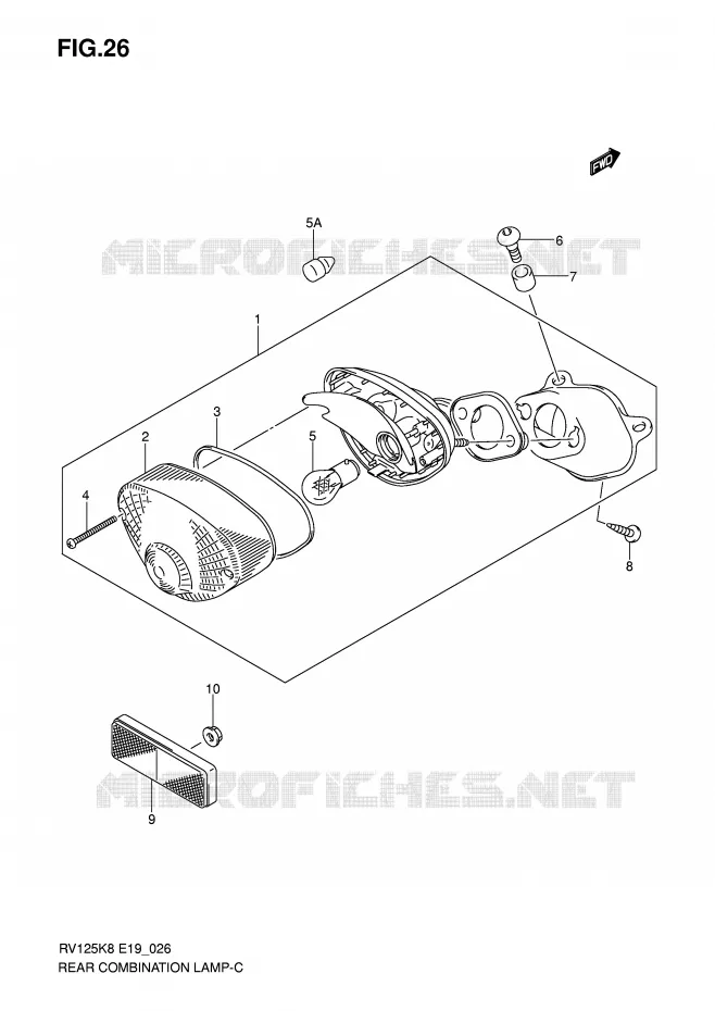 ACHTERLICHT Suzuki MOTO 125 VAN-VAN 2011  RV125L0(E19)