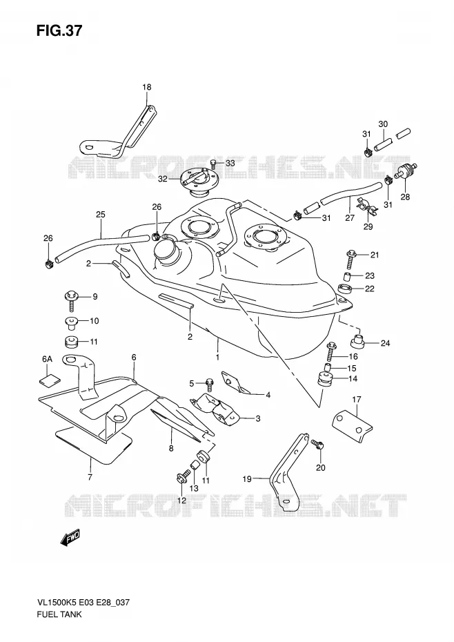 BENZINETANK Suzuki MOTO 1500 BOULEVARD 2005  VL1500TK5(E3/E28)