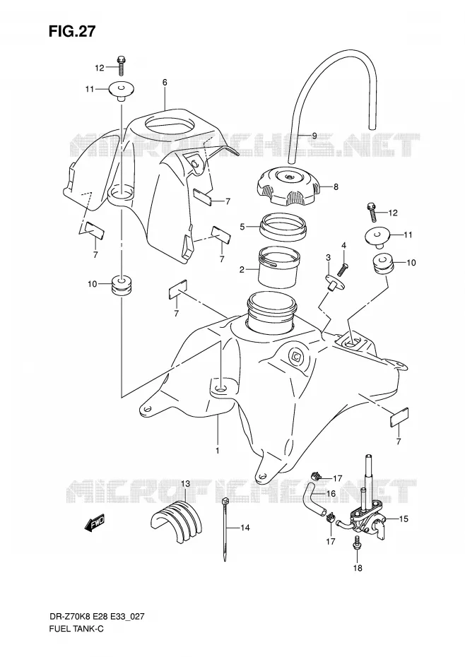 BENZINETANK Suzuki MOTO 70 DR-Z 2012  DR-Z70L0(E28/E33)