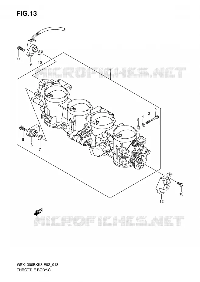 BRANDSTOFINJECTIE ASSY Suzuki MOTO 1300 B-KING 2010  GSX1300BKAUFL0(E2)