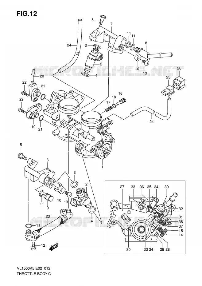 BRANDSTOFINJECTIE ASSY Suzuki MOTO 1500 INTRUDER 2008  VL1500K8(E2)