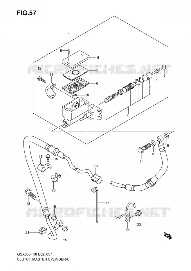 CLUTCH HOOFDREMCILINDER Suzuki MOTO 650 GSX-F 2010  GSX650FUAL0(E2)