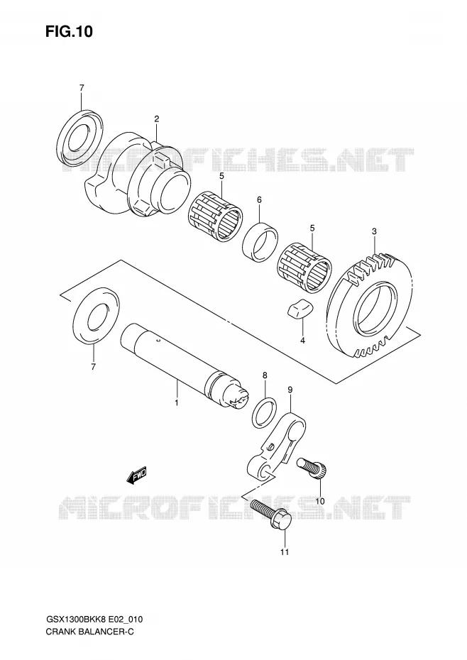 CRANK BALANCER Suzuki MOTO 1300 B-KING 2009  GSX1300BKAU2K8(E2)