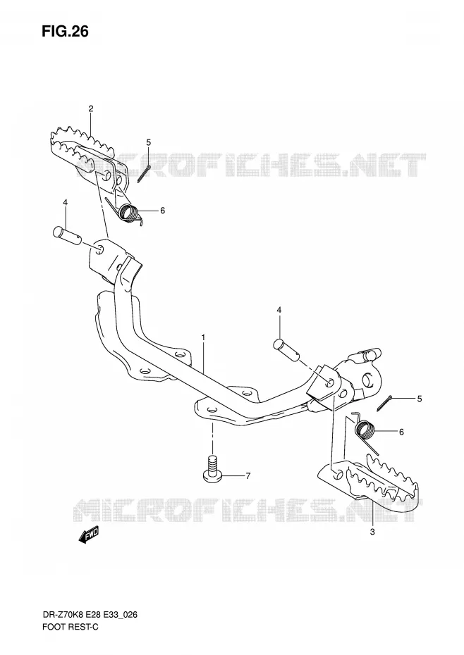 FOOTREST Suzuki MOTO 70 DR-Z 2012  DR-Z70L0(E28/E33)