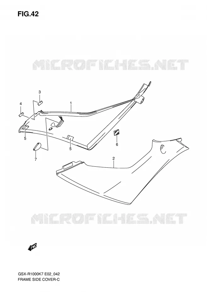 FRAME ZIJKLEP Suzuki MOTO 1000 GSX-R 2007  GSX-R1000K7(E2)