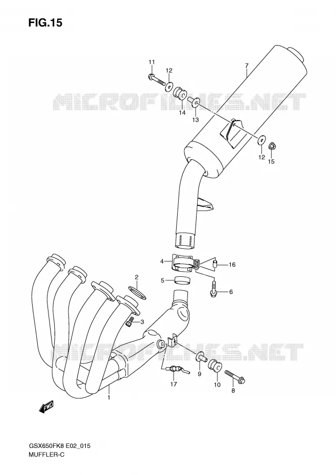 GELUIDDEMPER Suzuki MOTO 650 GSX-F 2010  GSX650FAL0(E2)