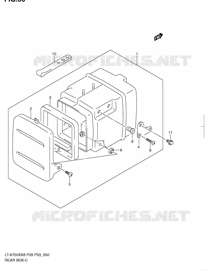 GEREEDSCHAPSKIST Suzuki QUAD 750 KINGQUAD 2009  LT-A750XZK9(P28/P33)