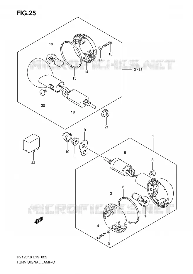 INDICATOREN Suzuki MOTO 125 VAN-VAN 2011  RV125L0(E19)