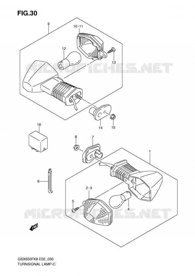 INDICATOREN Suzuki MOTO 650 GSX-F 2010  GSX650FUAL0(E2)