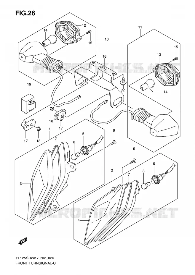 INDICATOREN Suzuki SCOOTER 125 FL 2007  FL125SDWK7(P2)