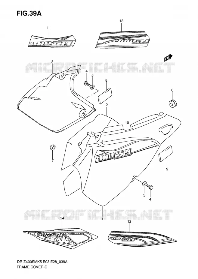 KUIP (MODEL K7/K8) Suzuki MOTO 400 DR-Z 2007  DR-Z400SMK7(E3/E28)