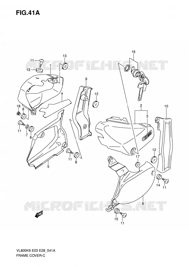 KUIP (VL800CK6) Suzuki MOTO 800 VOLUSIA 2007  VL800TK7(E3/E28)