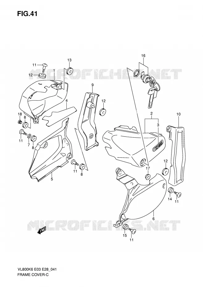 KUIP (VL800K6/TK6) Suzuki MOTO 800 VOLUSIA 2009  VL800CK9(E3/E28)