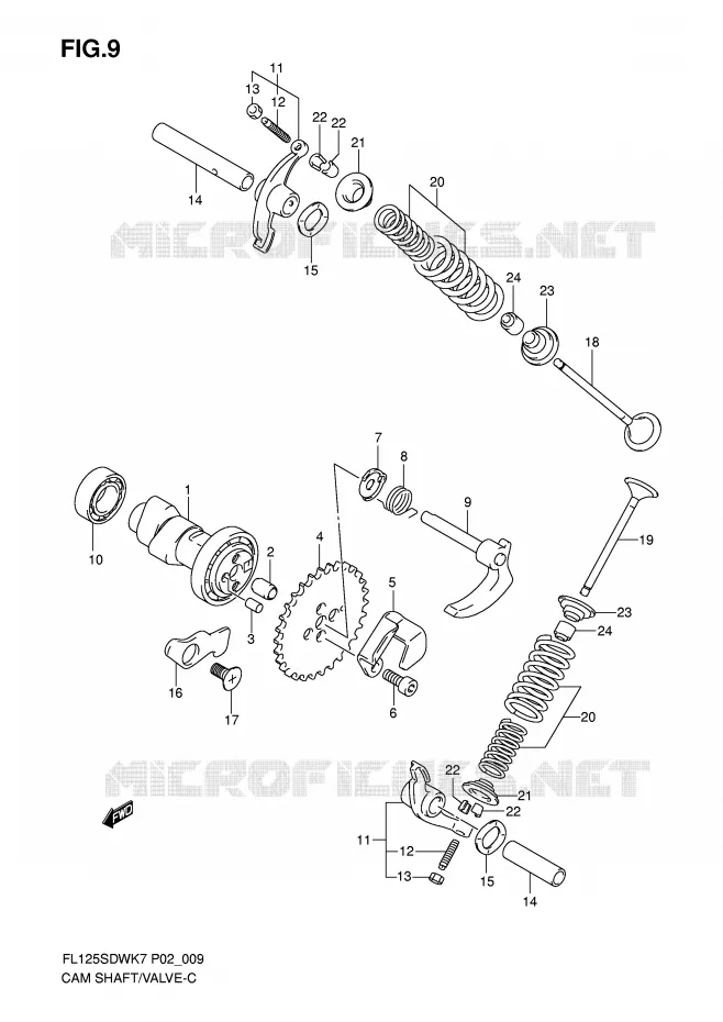 NOKKENAS - VALVES Suzuki SCOOTER 125 FL 2007  FL125SDWK7(P2)