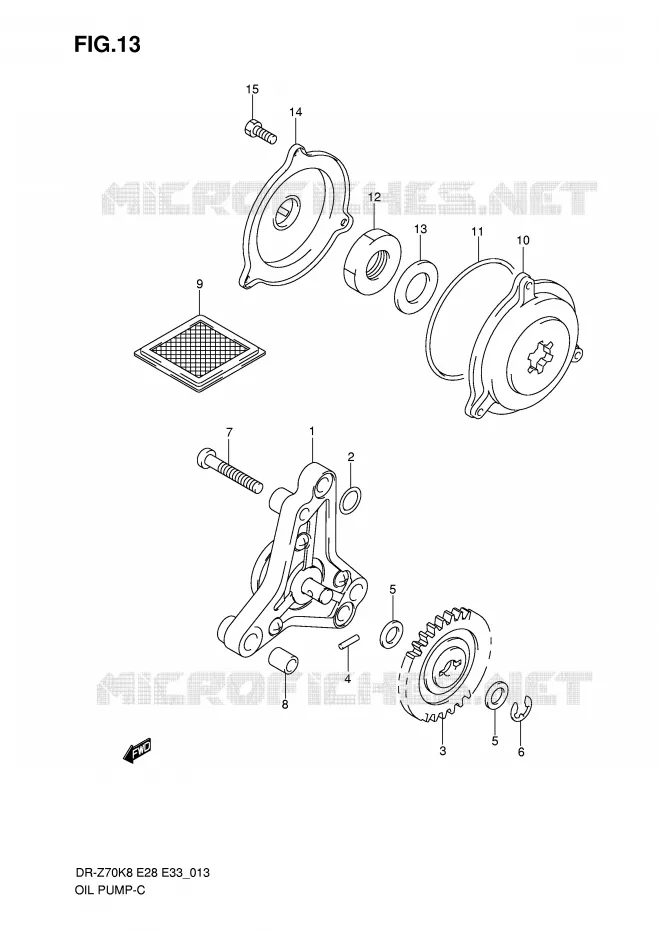 OLIEPOMP Suzuki MOTO 70 DR-Z 2012  DR-Z70L0(E28/E33)