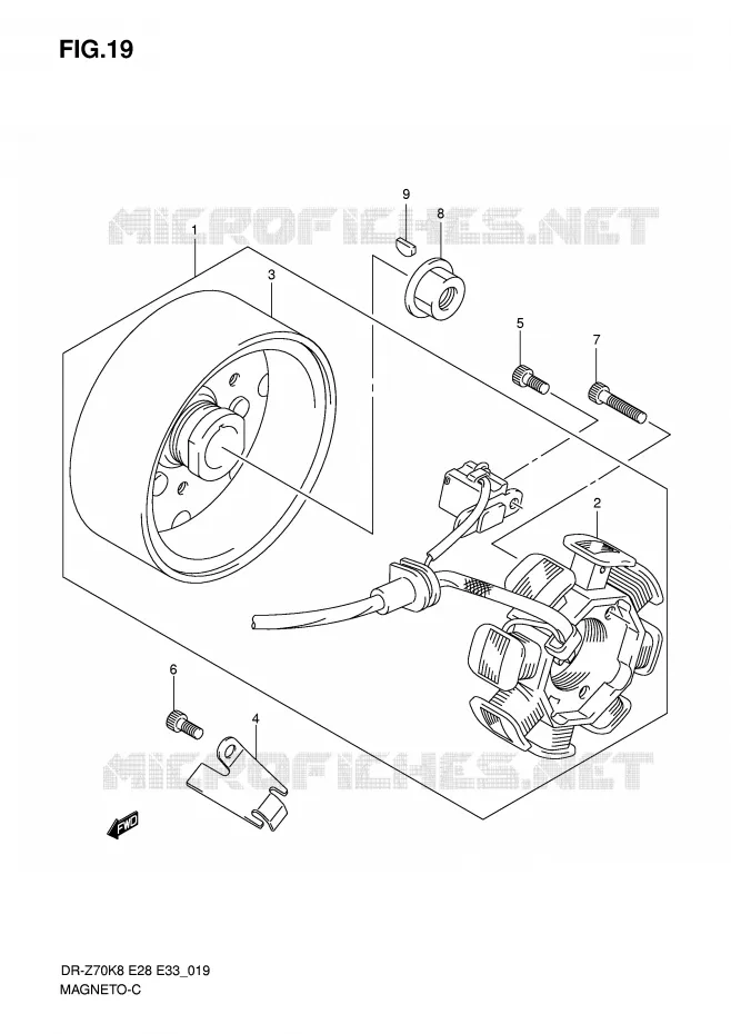 ONTSTEKING Suzuki MOTO 70 DR-Z 2010  DR-Z70L0(E28/E33)