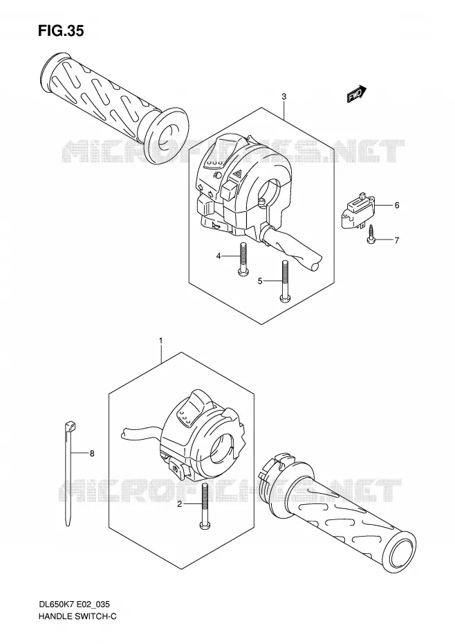 SCHAKELAARS (MODEL K7/K8/K9 E2/E19/E24) Suzuki MOTO 650 V-STROM 2009  DL650K9(E2)
