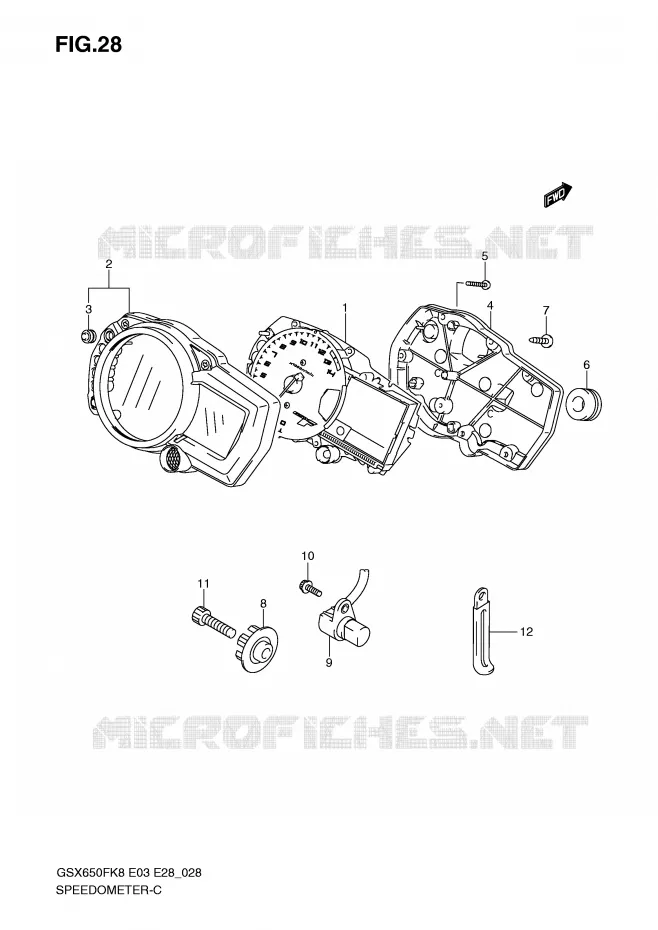 SNELHEIDSMETER (GSX650F) Suzuki MOTO 650 GSX-F 2009  GSX650FAK9(E3/E28)