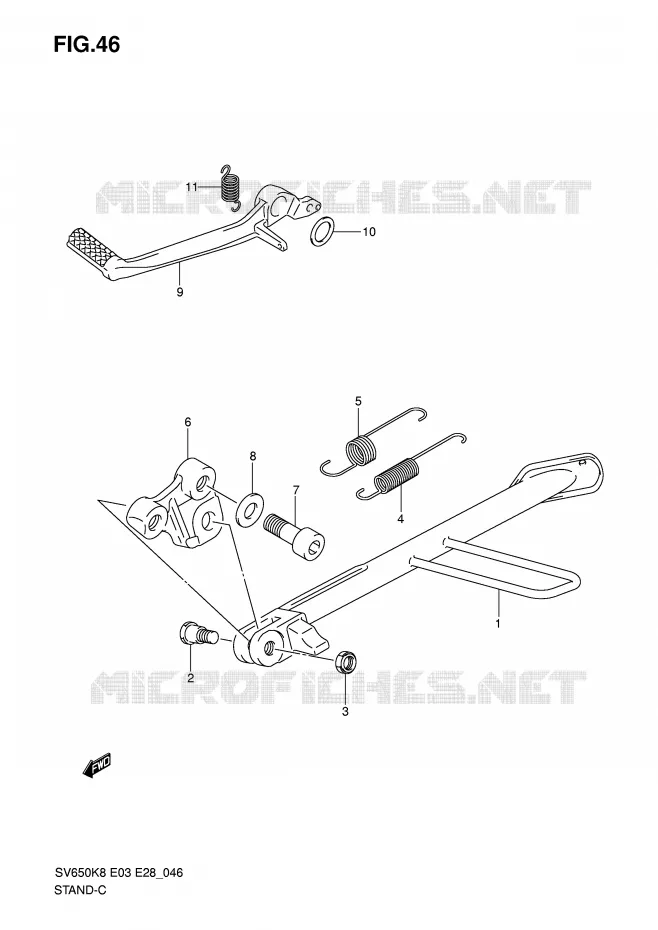 STAND Suzuki MOTO 650 SV-S 2010  SV650SAL0(E3/E28)