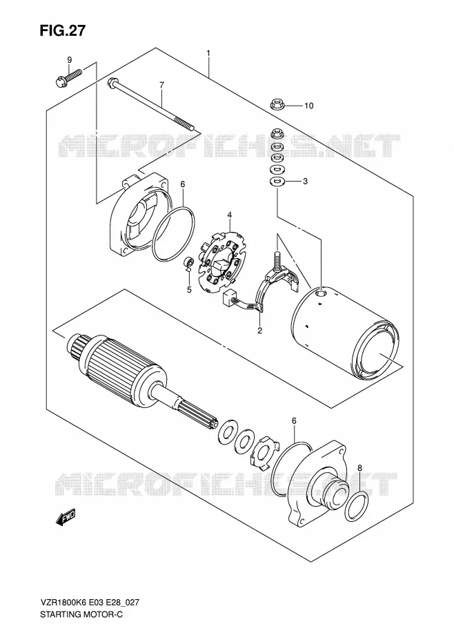 STARTMOTOR Suzuki MOTO 1800 INTRUDER 2009  VZR1800ZK9(E3/E28)