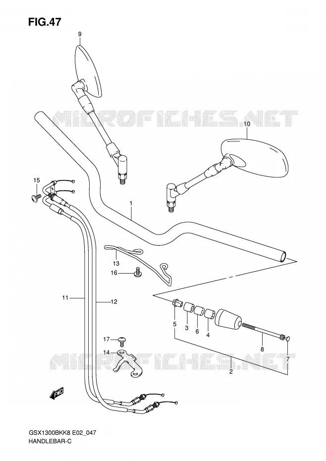 STUUR (DEL K8/K9) Suzuki MOTO 1300 B-KING 2008  GSX1300BKAU2K8(E2)