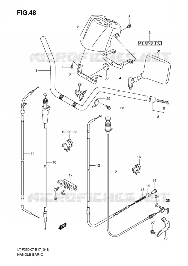 STUUR Suzuki QUAD 250 OZARK 2008  LT-F250K8(E17)