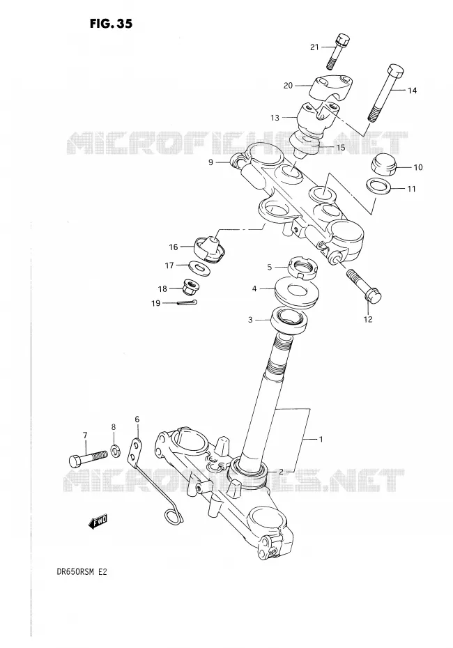 STUURKOLOM Suzuki MOTO 650 DR 1990  DR650RSUL(E2)