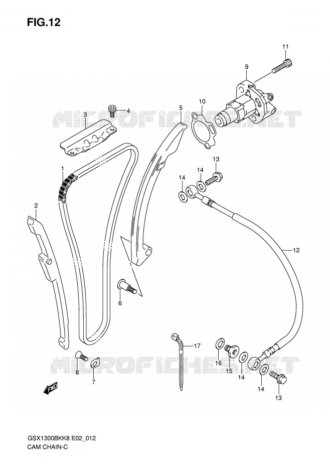 TIMING Suzuki MOTO 1300 B-KING 2012  GSX1300BKU2K8(E2)
