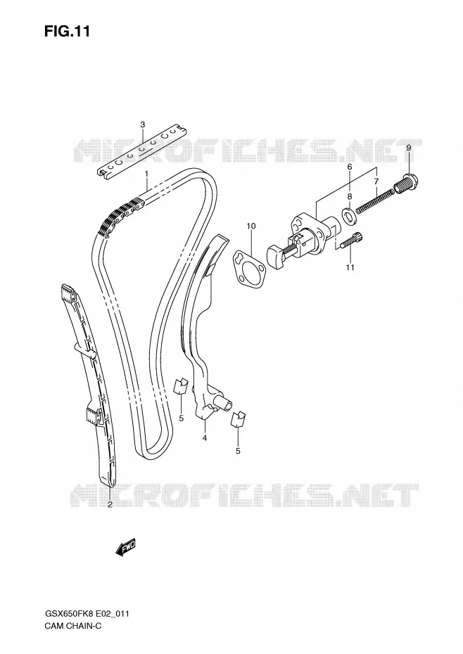 TIMING Suzuki MOTO 650 GSX-F 2010  GSX650FL0(E2)