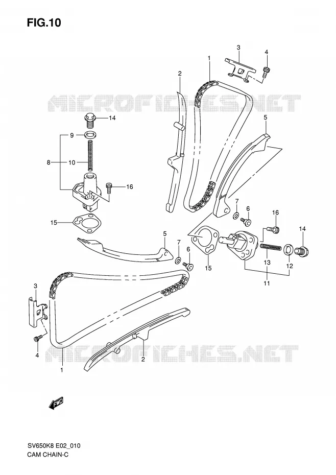 TIMING Suzuki MOTO 650 SV 2010  SV650SL0(E2)