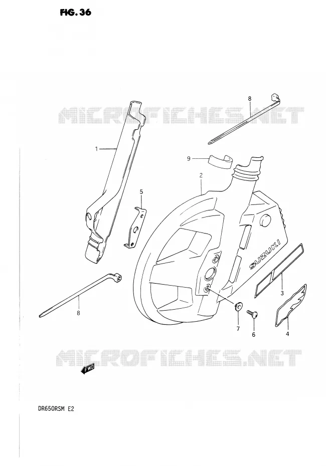VOORVORK COVER Suzuki MOTO 650 DR 1991  DR650RSM(E2)