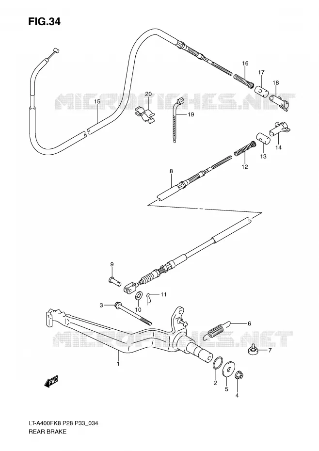 ACHTERREM Suzuki QUAD 400 KINGQUAD 2010  LT-A400FL0(P28/P33)