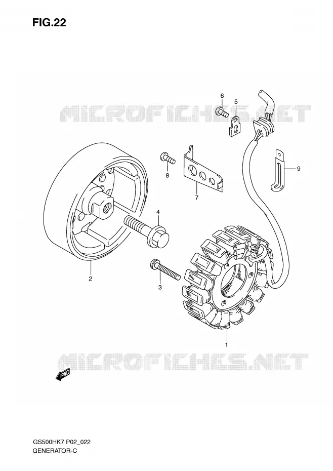 ALTERNATOR Suzuki MOTO 500 GS-E 2007  GS500HK7(P02)