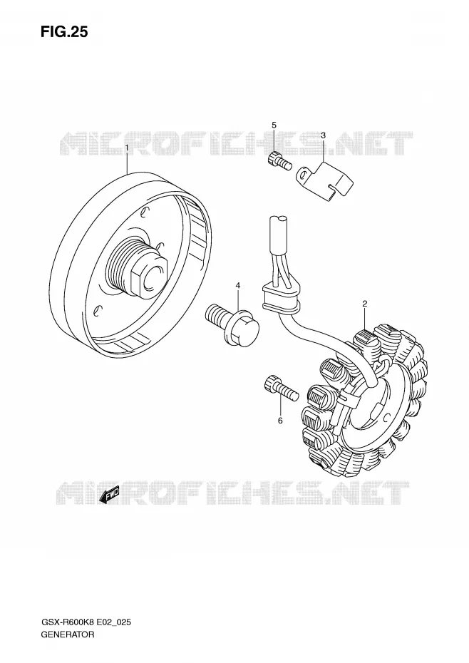 ALTERNATOR Suzuki MOTO 600 GSX-R 2008  GSX-R600K8(E2)