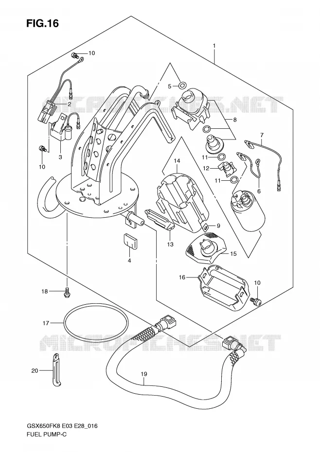 BENZINE POMP Suzuki MOTO 650 GSX-F 2010  GSX650FAL0(E3/E28)