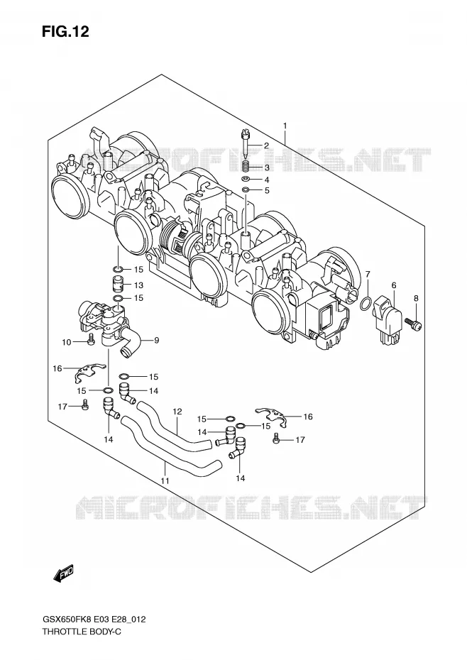 BRANDSTOFINJECTIE ASSY Suzuki MOTO 650 GSX-F 2008  GSX650FK8(E3/E28)