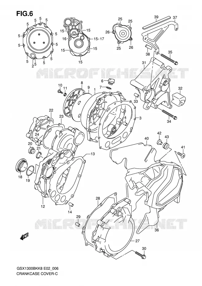 CASING Suzuki MOTO 1300 B-KING 2011  GSX1300BKAU2K8(E2)
