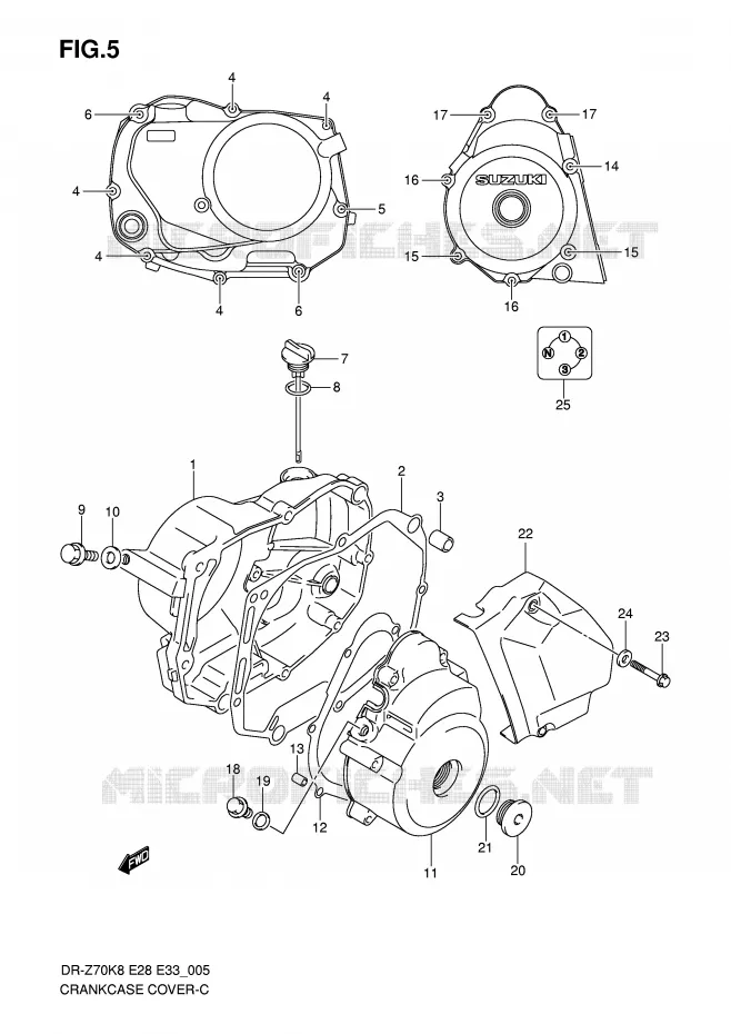 CASING Suzuki MOTO 70 DR-Z 2008  DR-Z70K8(E28/E33)