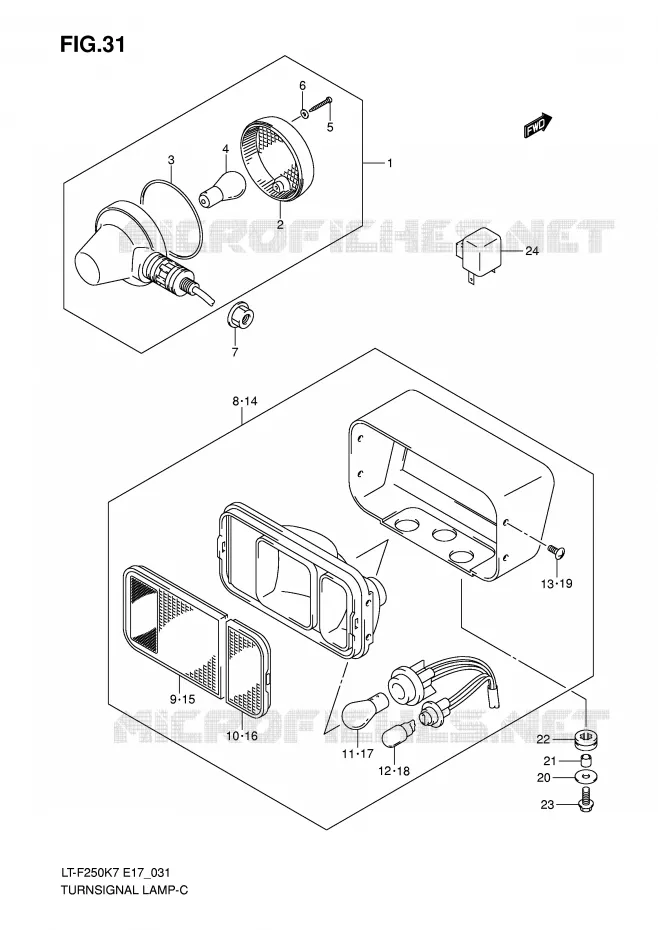 INDICATOREN (E4) Suzuki QUAD 250 OZARK 2010  LT-F250L0(E17)