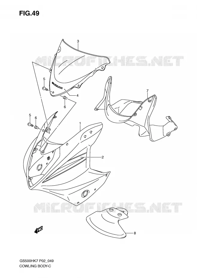 KUIP (GS500FH/FMK7) Suzuki MOTO 500 GS-F 2007  GS500FHK7(P02)