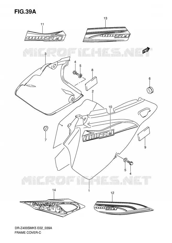 KUIP (MODEL K7/K8) Suzuki MOTO 400 DR-Z 2006  DR-Z400SMUK6(E2)