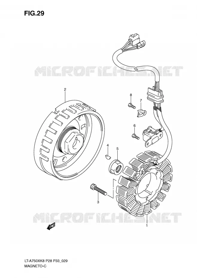 ONTSTEKING Suzuki QUAD 750 KINGQUAD 2010  LT-A750XZL0(P28/P33)