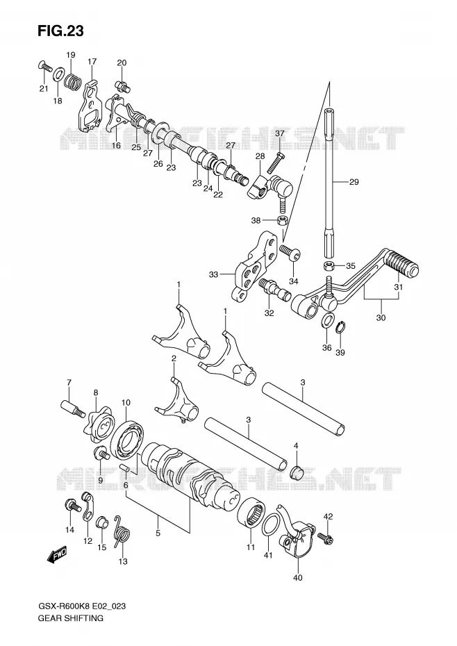 SCHAKELEN ASSY Suzuki MOTO 600 GSX-R 2008  GSX-R600U3K8(E2)