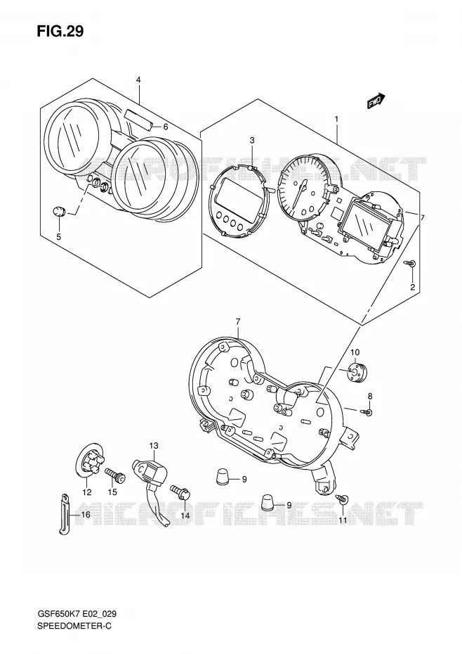 SNELHEIDSMETER (GSF650SK7/SK8/SUK7/SUK8) Suzuki MOTO 650 BANDIT 2008  GSF650SK8(E2)