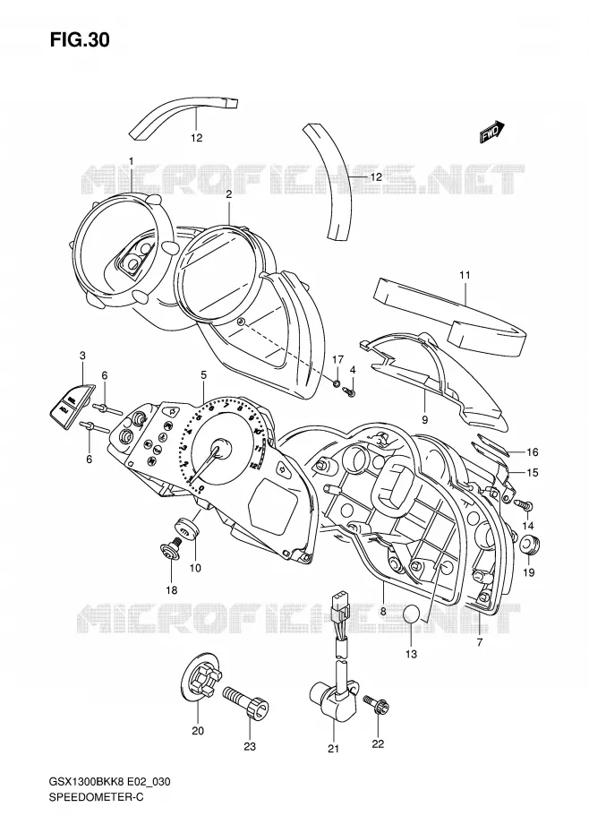 SNELHEIDSMETER Suzuki MOTO 1300 B-KING 2009  GSX1300BKU2K8(E2)