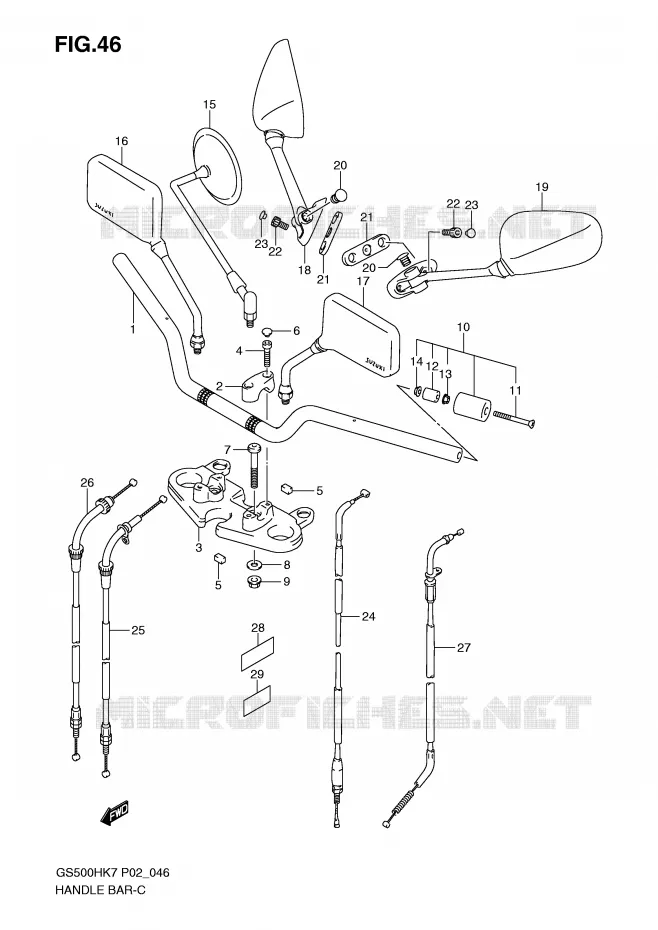 STUUR Suzuki MOTO 500 GS-E 2007  GS500HK7(P02)