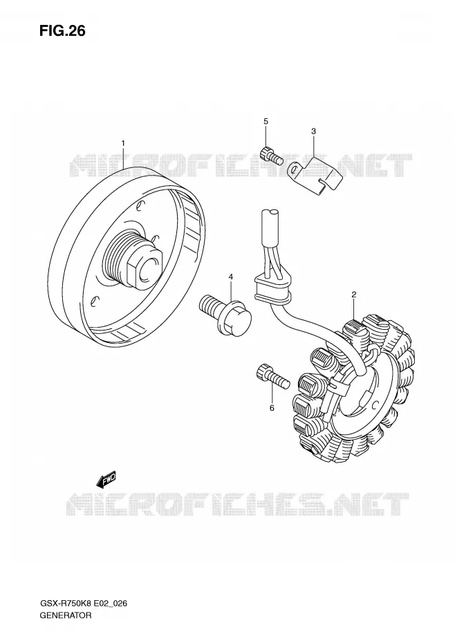 ALTERNATOR Suzuki MOTO 750 GSX-R 2009  GSX-R750UFK9(E2)