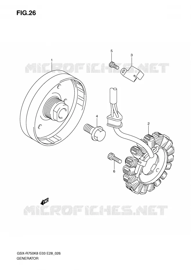 ALTERNATOR Suzuki MOTO 750 GSX-R 2010  GSX-R750L0(E3/E28)
