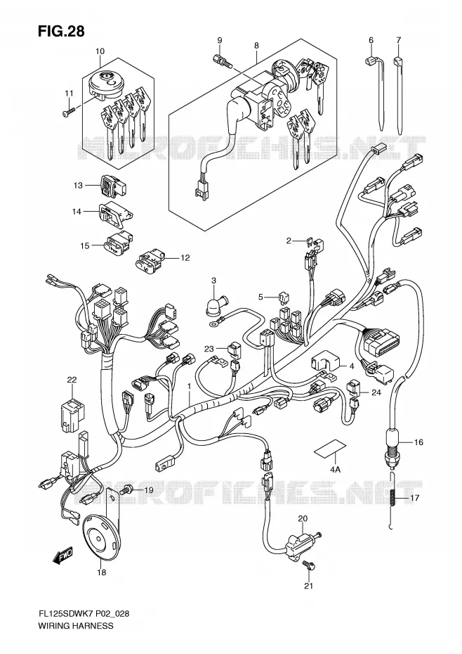 BEDRADING Suzuki SCOOTER 125 FL 2009  FL125SDWK9(P2)